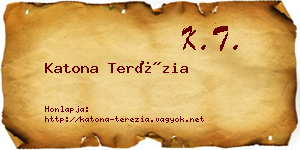 Katona Terézia névjegykártya